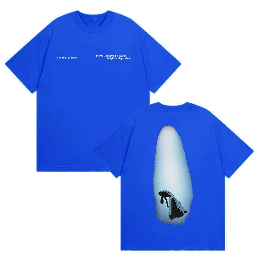 Ariana Grande Brighter Days Ahead Album Merch T-shirt Men and Women Summer Cotton Clothing Short Sleeved Tee