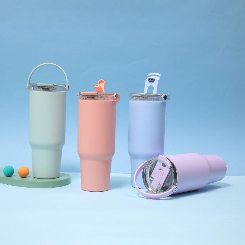 40oz Double-Walled Thermos Cup with Fashionable Lid for Outdoor and Car Use