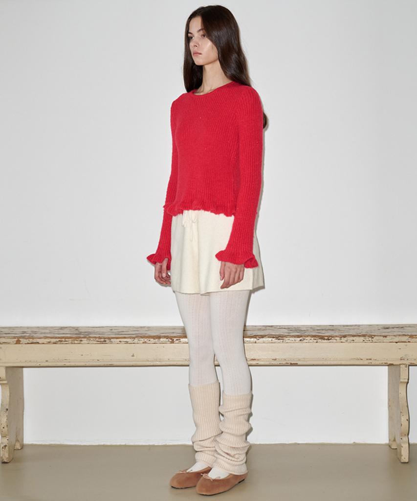 Seupakeullingpiseu Knit Shorts Ivory