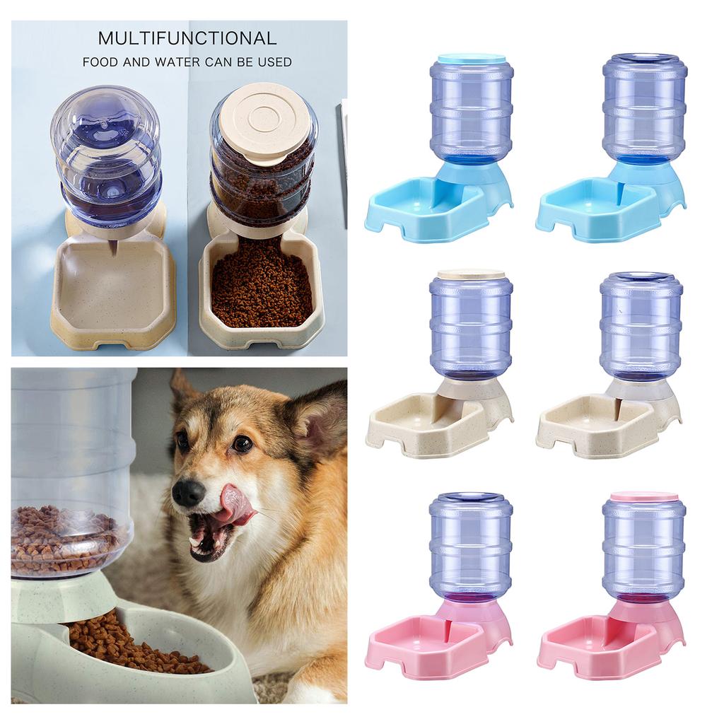 3.8L Automatic Pet Feeder Water Dispenser Dog Cat Auto Feeding Food container Water Bowl Drinking Fountain for Small Middle Dogs