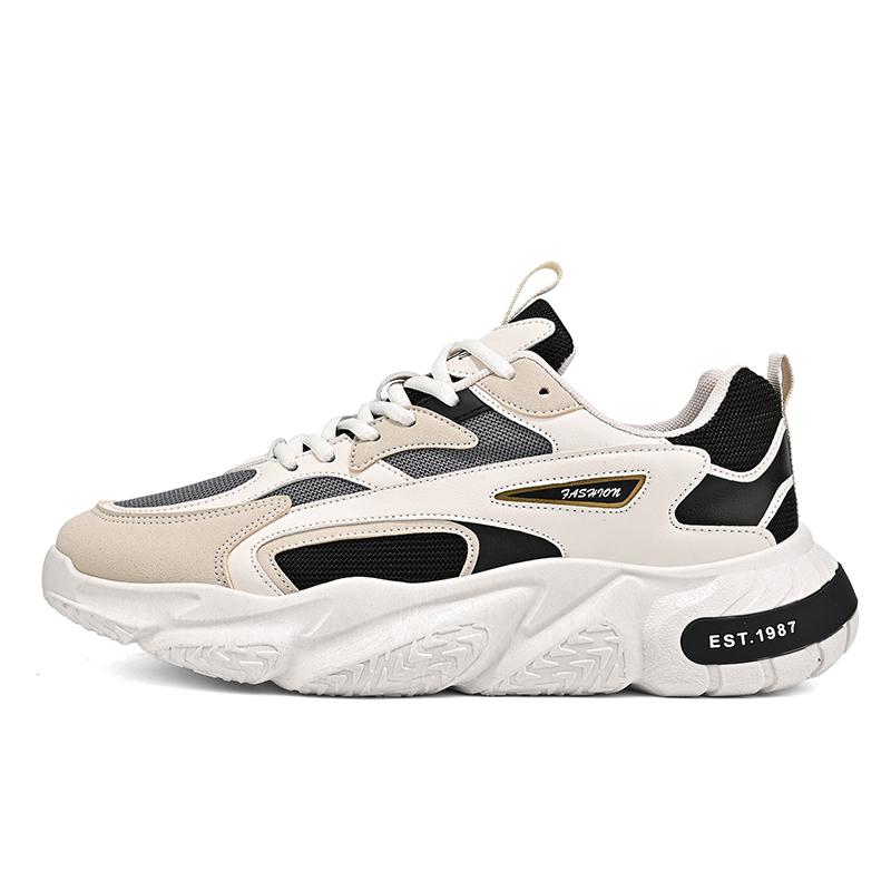 Fashion Thick Bottom Sneakers for Men Mesh Breathable Elevated Increase 2024 New Fashion Casual Simple All-match Men Shoes Summertime