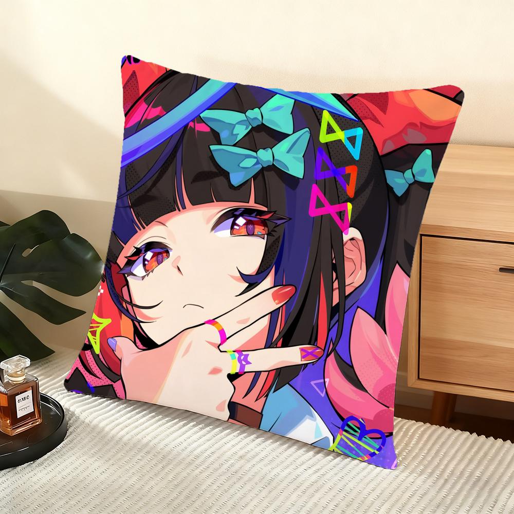 Game Zenless Zone Zero Cushion Cover Soft Short Plush Pillow Cover Smooth Cozy Texture Aesthetic Cushion Case Home Decor
