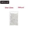 1000-Pack Gold & Silver Flat-Bottomed Steel Beads: Japanese Mini DIY Nail Art Rivets