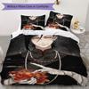 Set Copripiumino Trapuntato con Fantasia Black Butler Copripiumino Federa Decorazione per la Casa Regalo di Compleanno (1 * copripiumino + 2 * federe senza imbottitura)08