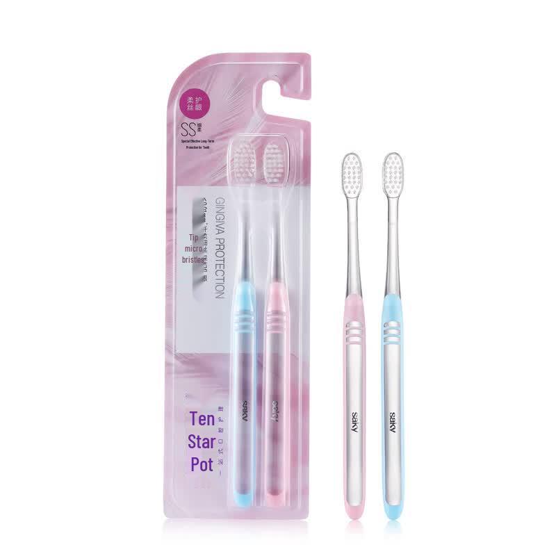 Shuke Adult Special Care Toothbrush - Soft Bristles, Small Head (2-Pack)
