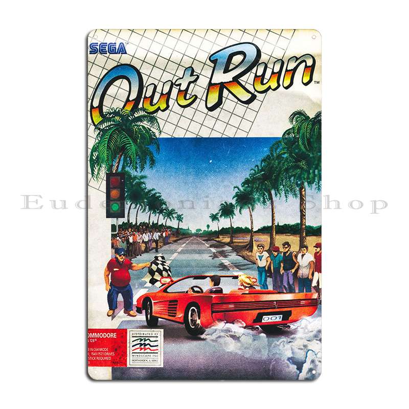 

Retro Gaming Outrun Metal Sign Customize Club Garage Living Room Design Tin Sign Poster 20x30cm（7.8x11.8inch）