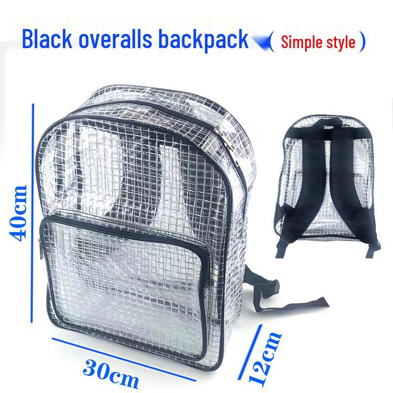 Transparent Anti-Static PVC Tool Bag - Dust-Free Cleanroom Crossbody/Shoulder Bag with Grid Storage