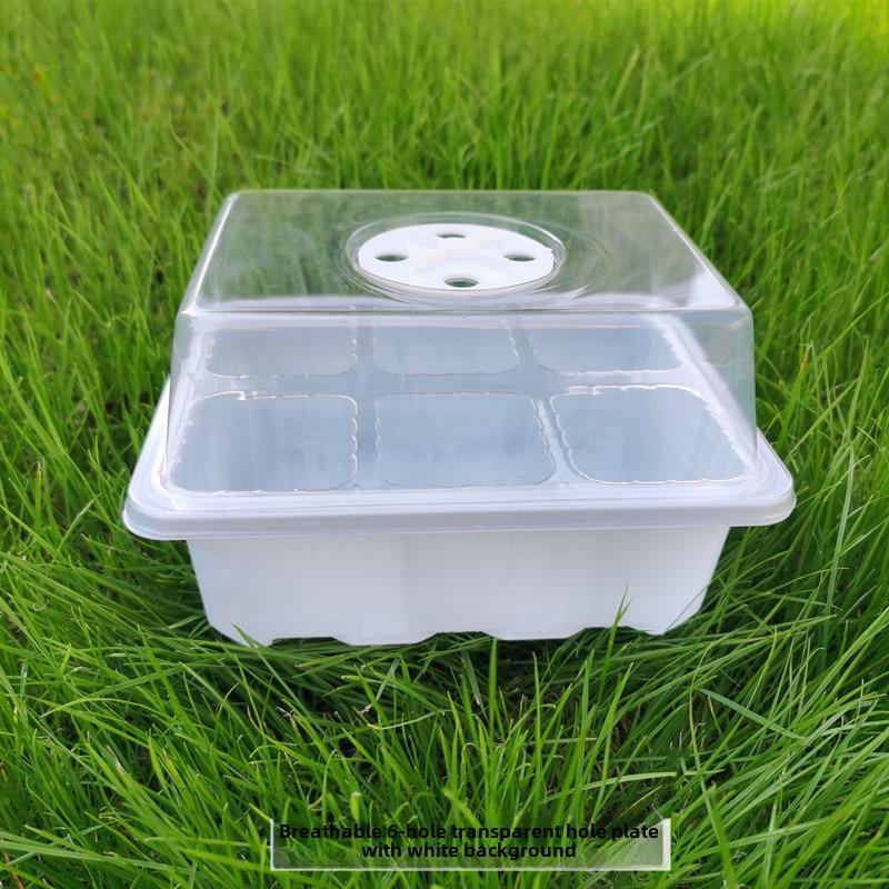 Gardening Seedling Tray Set: 6-Hole & 12-Hole Trays with Air Vents and Switchable Lids - 3 Pieces