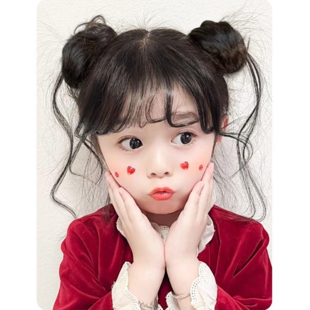 Curly Chignon Kids Messy Hair Bun Hair Extensions False Hair Pieces  for Children
