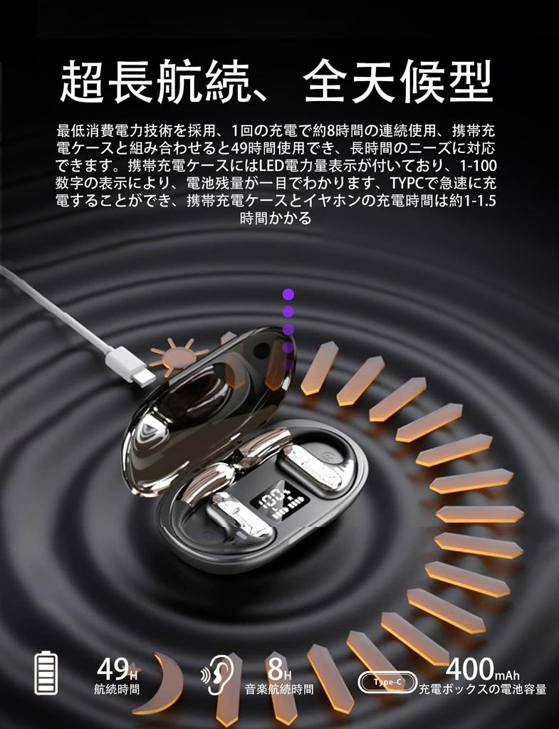 First True OWS Bluetooth Wireless Air Conduction Bone Conduction Binaural Noise Sound Leakage Touch LED True Wireless Sound Automatic No Pressure Even