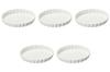 Set of 5 White Round Pie Plates X Pie Setomonohonpo 8-inch [20 3cm] Plates, Ceramic,