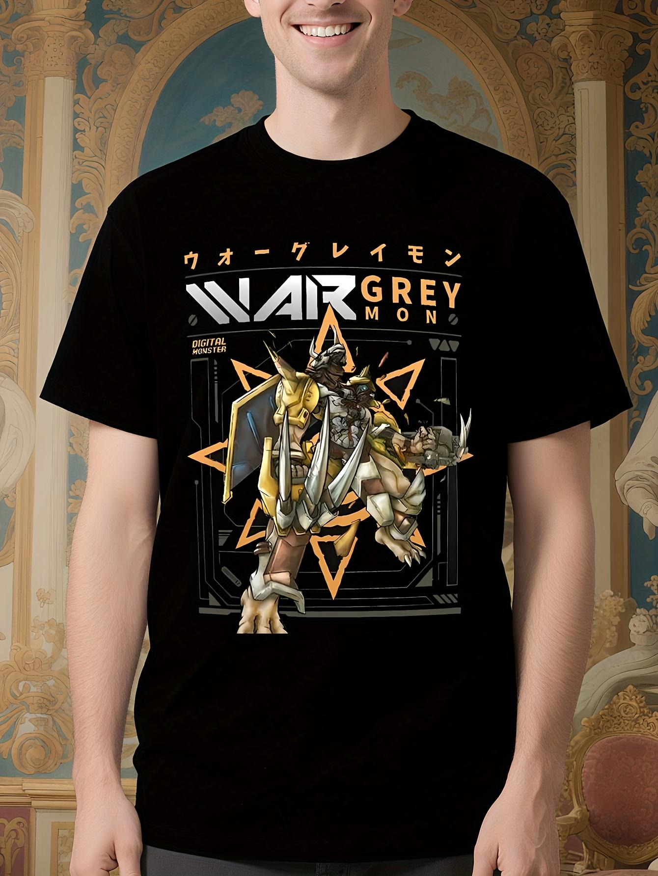 Anime Graphic Tshirt - Wargreymon Character Design - Blac... XL