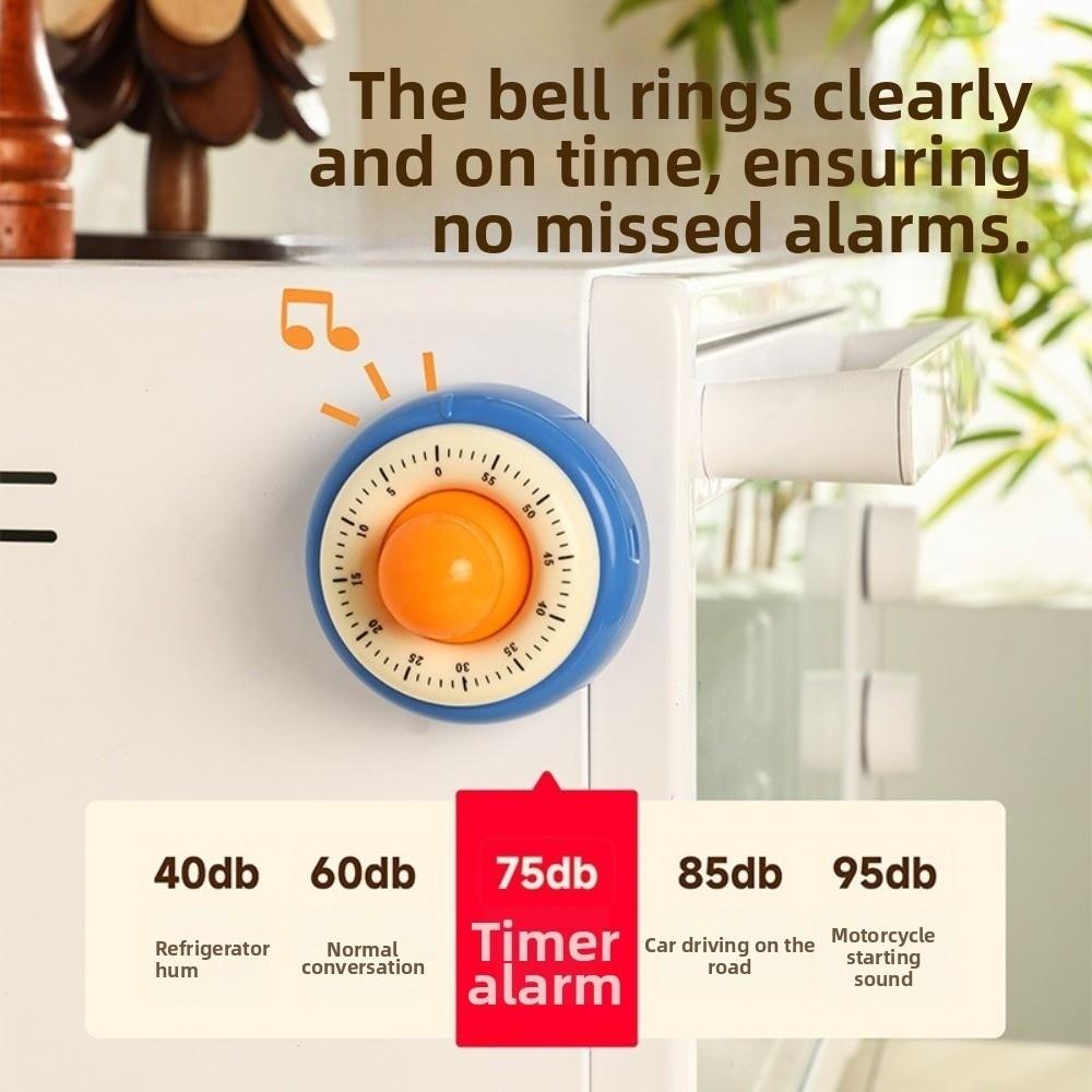60 Minuten Magnetischer Mechanischer Timer Selbstdisziplin Backerinnerung Kühlschrankmagnet Timer Fitnessstudio