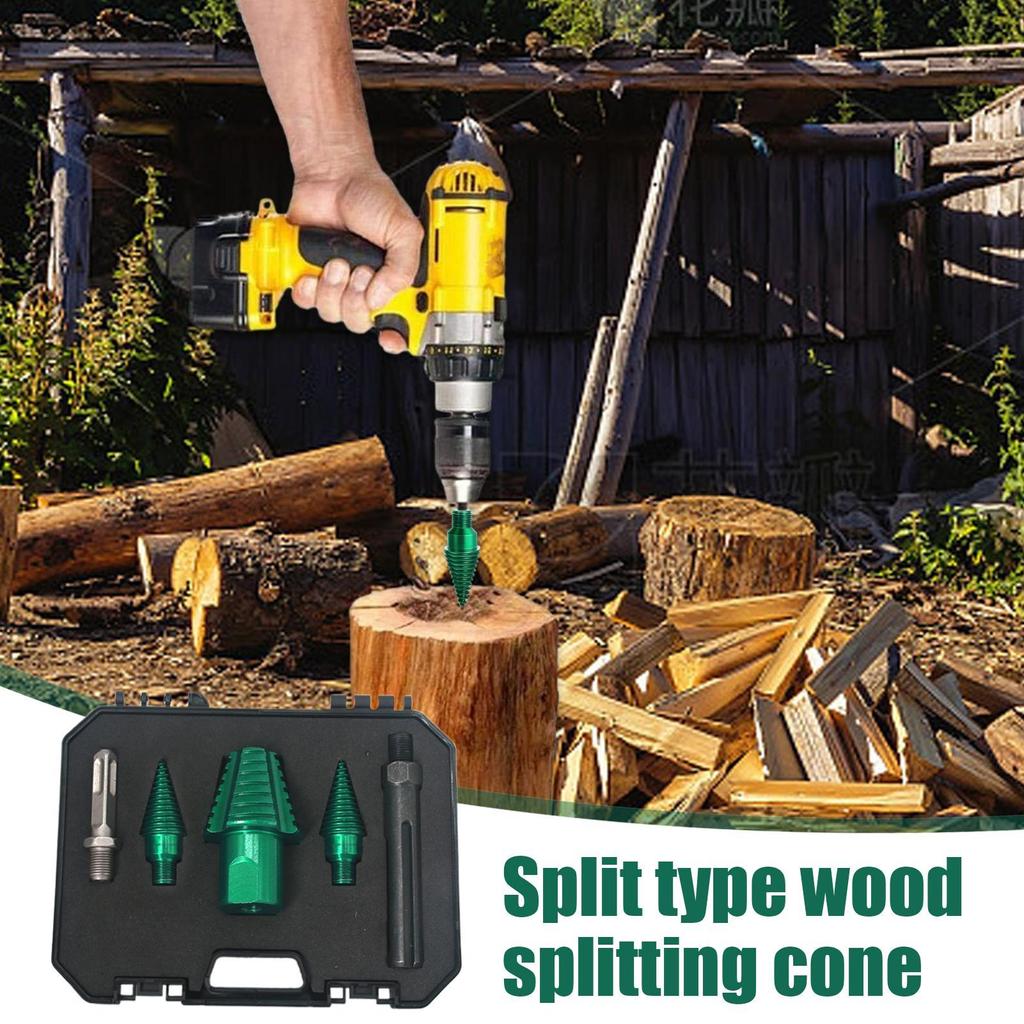 Wood Drill Bit Twist Firewood Splitting Drill Bit Wood Splitter Screw Cones Bit Removable Chopping Tool  Woodworking Tools