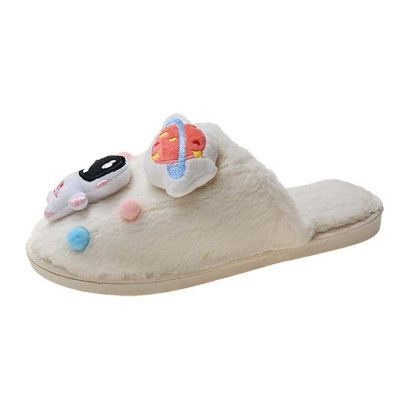 2025 New Casual Plush Slipper Cartoon Anime Winter Leisure Home Outdoor Anti Slip Thick Bottom Cotton Leisure Shoes Women Gift