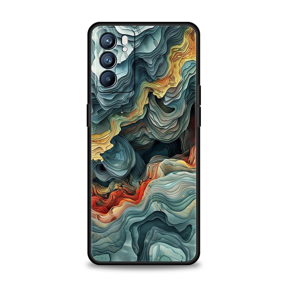 Folds Texture Phone Case For Oppo Reno 13 12 11 10 7 F Find X5 X6 A98 A80 A79 A78 A57 A54 A31 A17 Pro 5G Soft TPU Cover Fundas