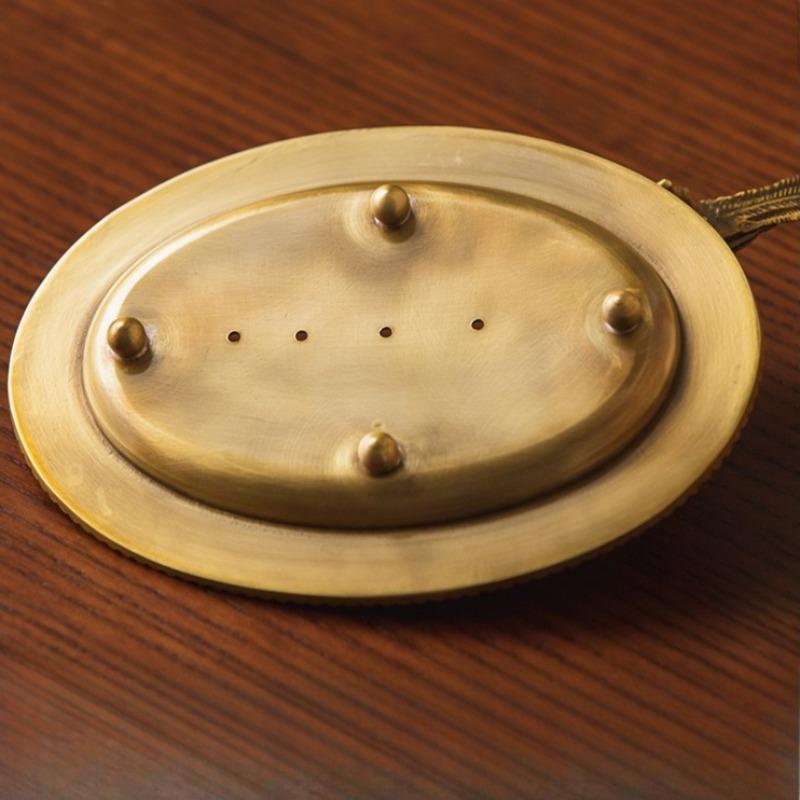 Vintage tvålkopp mässing tvålkoppar metall elegant förvaringsskål rund lyxig badrumsorganisatör disk badrumstillbehör