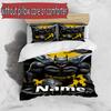 3pcs Duvet Cover Set (1*Duvet Cover + 2*Pillowcase, Without Core), Custom Name Batman Pattern Bedding Set, Home Bedroom Decor Gift