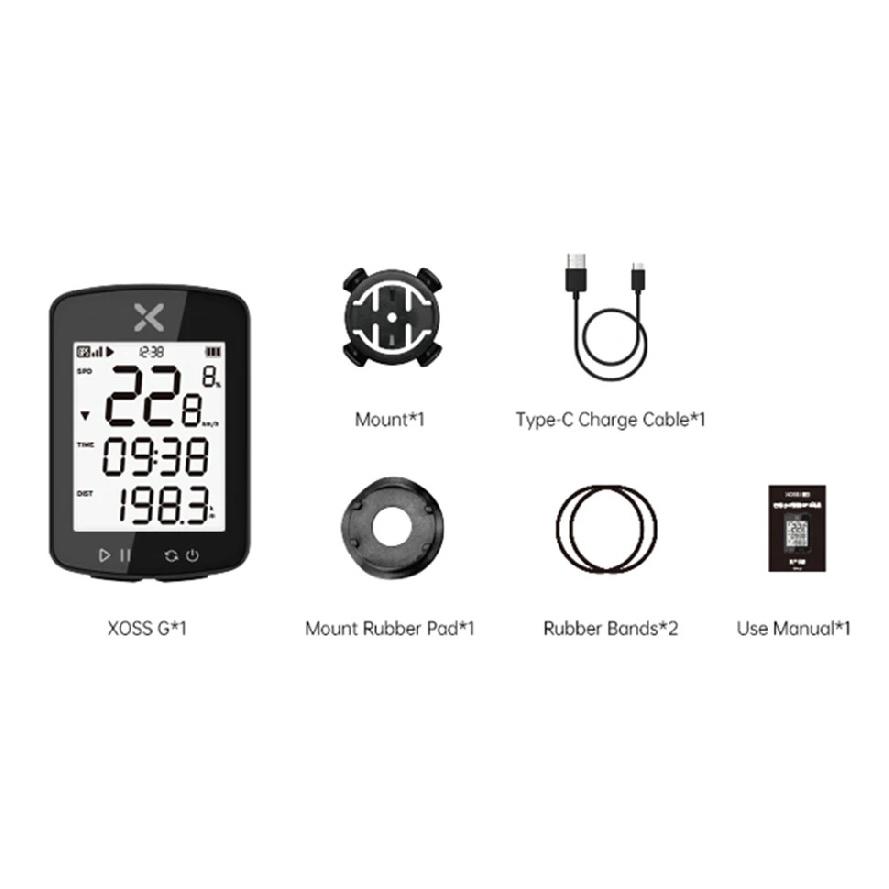 XOSS G2 GPS Bike Computer Smart Wireless IPX7 Waterproof Type-C Cycle Speedometer Odometer Cycling Computer Bicycle Stopwatch