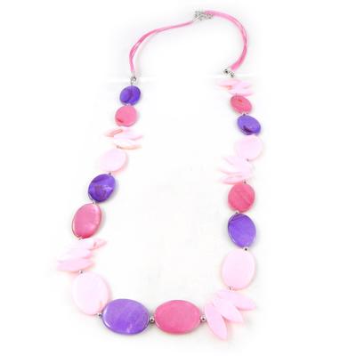 [H3031] - Designer Necklace 'Kilimanjaro' Pink Purple