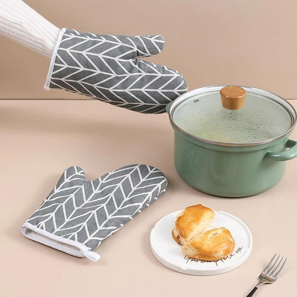 2 Stück Verbrühschutzhandschuhe, Hitzebeständige Handschuhe, Isolierhandschuhe, Küchenbackofen-Isolierunterlage