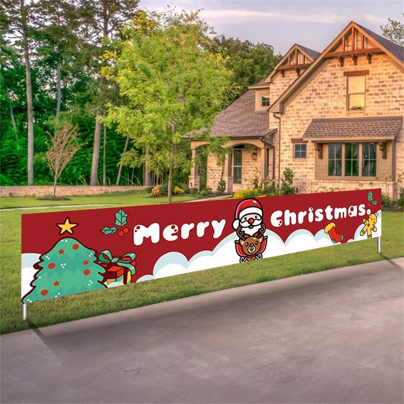 Merry Christmas Banner: Holiday Store Decoration