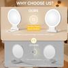 1X 30X Magnifying Mirror with Light Double Sided Makeup Mirror with Adjustable Folding Handle Lighted Vanity Mirror with Tweeze