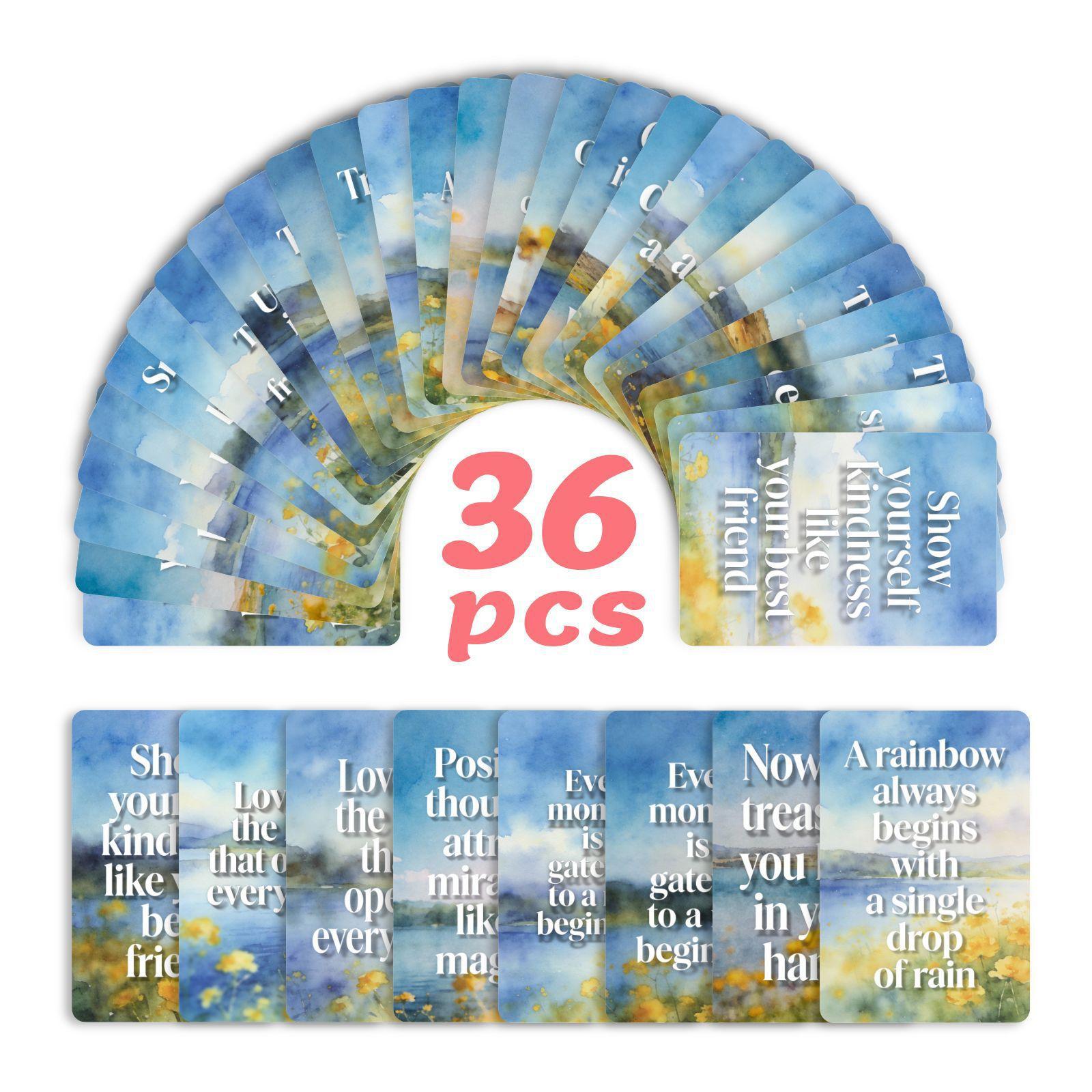 

36 Small Fresh Scenery Flowers Inspirational Quotes Card Decoration Encouragement Card Can Be Handwritten Message RXHB0183