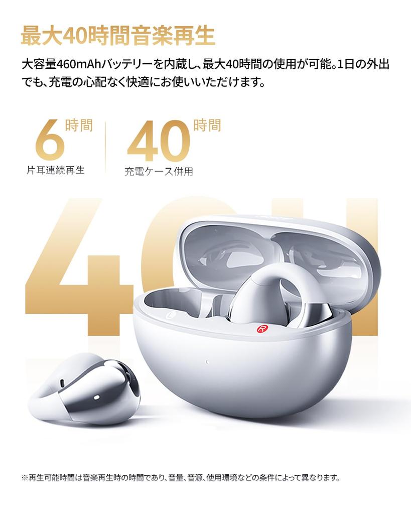 QCY Crossky C30S Wireless Earbuds with Ear and LDAC Bluetooth Low Latency Up To 40 Hours of Fast Spatial IPX5 App Technical Standards Certification