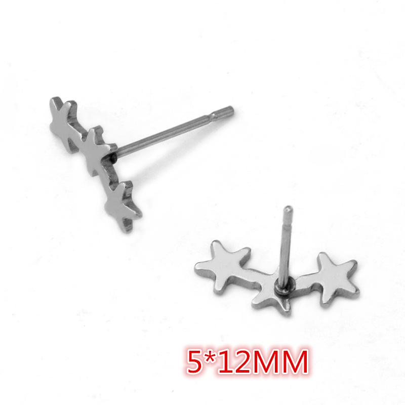 20pcs 316L Stainless Steel Geometric Earring Stud Earring Posts Connector Fashion Styles DIY Jewelry Making Findings Accessories