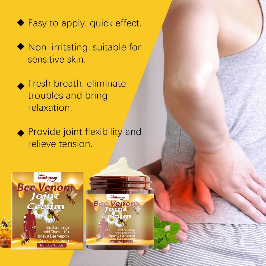South Moon Cremă pentru articulații cu venin de albine Cremă hidratantă delicată pentru piele pentru articulațiile corpului pentru masaj zilnic