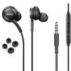 ElloGear OEM Stereo Earphones for Samsung Galaxy S10 S10e Plus A31 A71 Cable AKG Design with Microphone and Volume Buttons - - (Black)