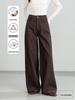Yi Fei Women's High Waist Wide-Leg Jeans - Spring New Collection, Old Money Style, Pear Shape Fit, Hip Coverage, Straight Drape Long Pants