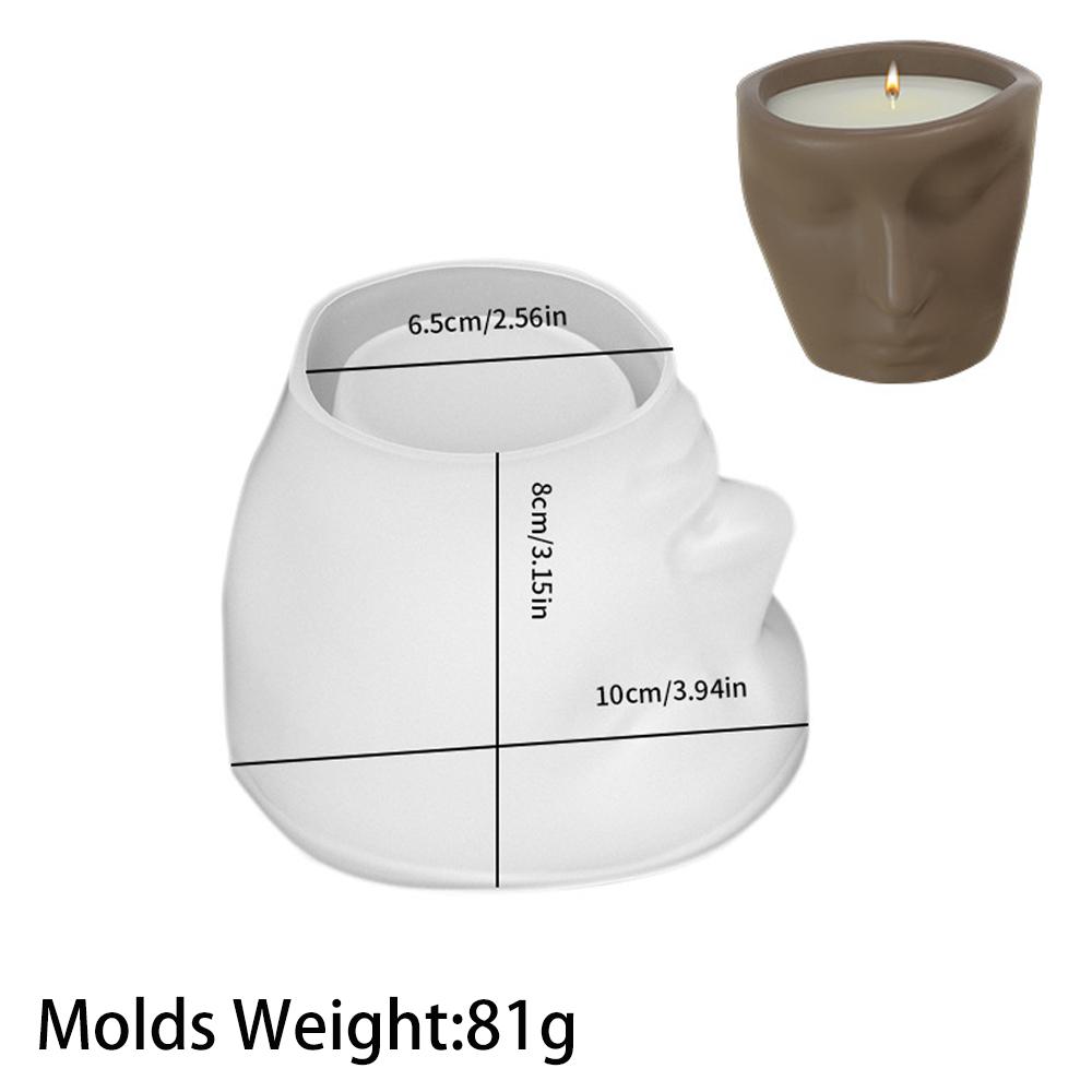

Nordic Design Candle Cup Silicone Mold Handmade Abstract Human Face Tray Molds Plaster Resin Coaster Making Home Decor Supplies