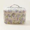 2023 Floral Cute Cotton Makeup & Toiletry Bag - Small, Fresh, Portable Storage Case