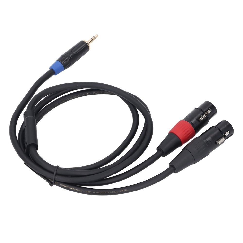 Plug and Play Dual Female 3Pin XLR To 3.5mm Y Splitter Cable  for Audio Console