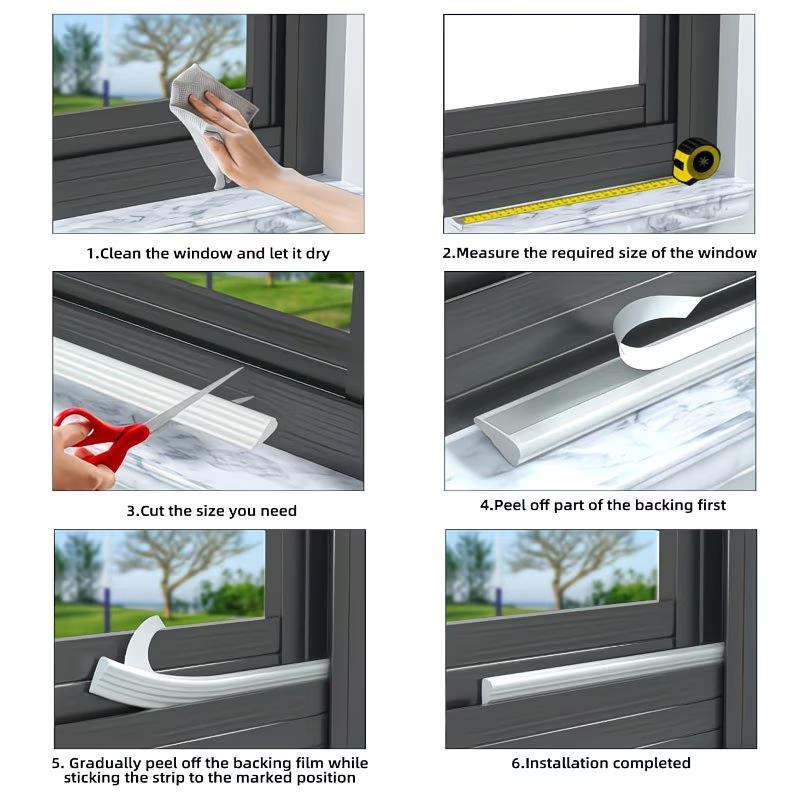 1PC 3/5m Cladding Door and Window Seals wedge weather stripping seal strip Doors Gap Filler Noise Blocker Foam Tape Sealing