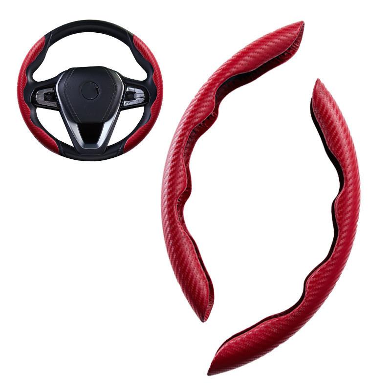 Car Sport Accessories Interior Universal Steering Wheel Cover 38cm Carbon Fiber Non-slip Fashion Steering Wheel Booster