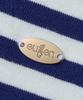 Yujen Antique Small Logo Stripe Ringer T-Shirt_Navy & White