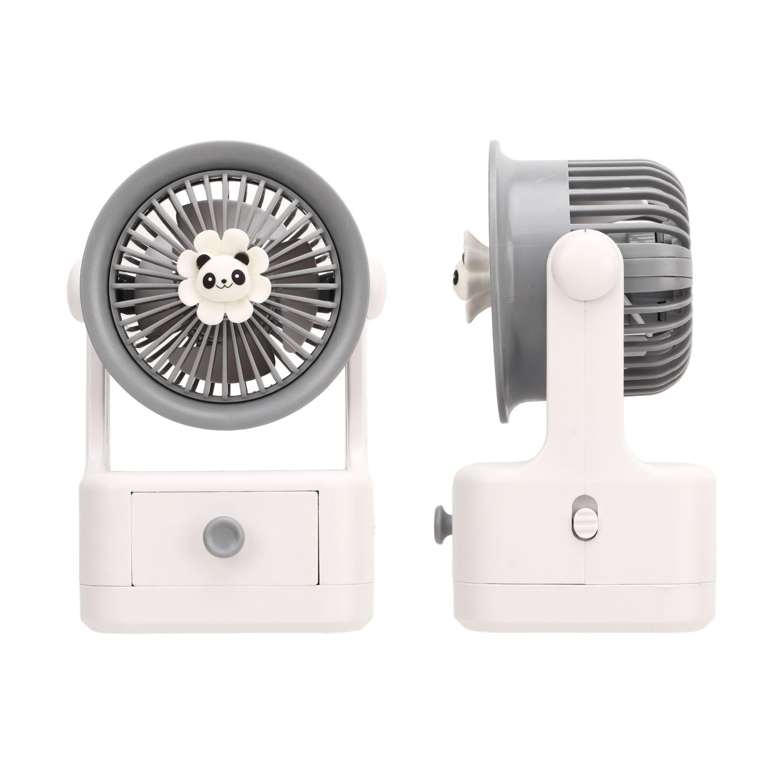 Desk Fan USB Charging   Angle Cute Portable Multifunction   Circulator Fan for   Travel