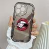 LZ20 Lips kiss design Clear Soft Wave Phone Cases for iPhone 15 13 Pro Max 12 mini 14 8 Plus XS Max XR 6 Protection Back Cover