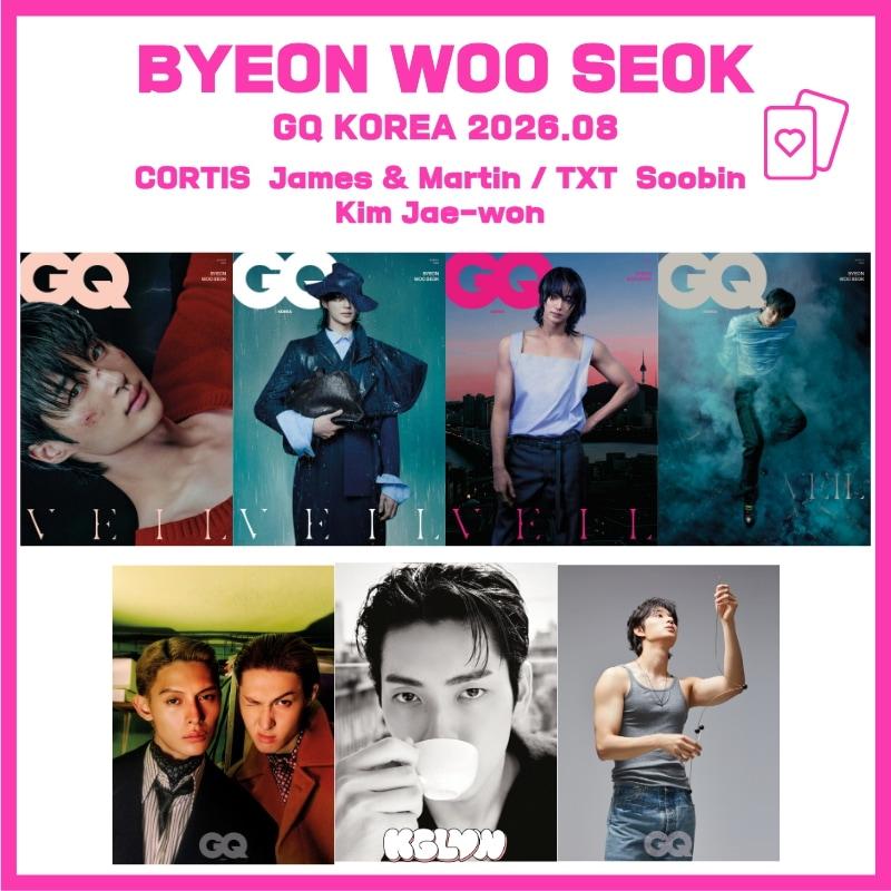 GQ KOREA : August [2026] Cover BYEON WOO SEOK / James & Martin / Soobin / Kim Jae won 001 A