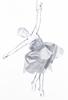 Christmas tree pendants in a set of 2 - Ballerina in a silver dress 15x9x3 cm