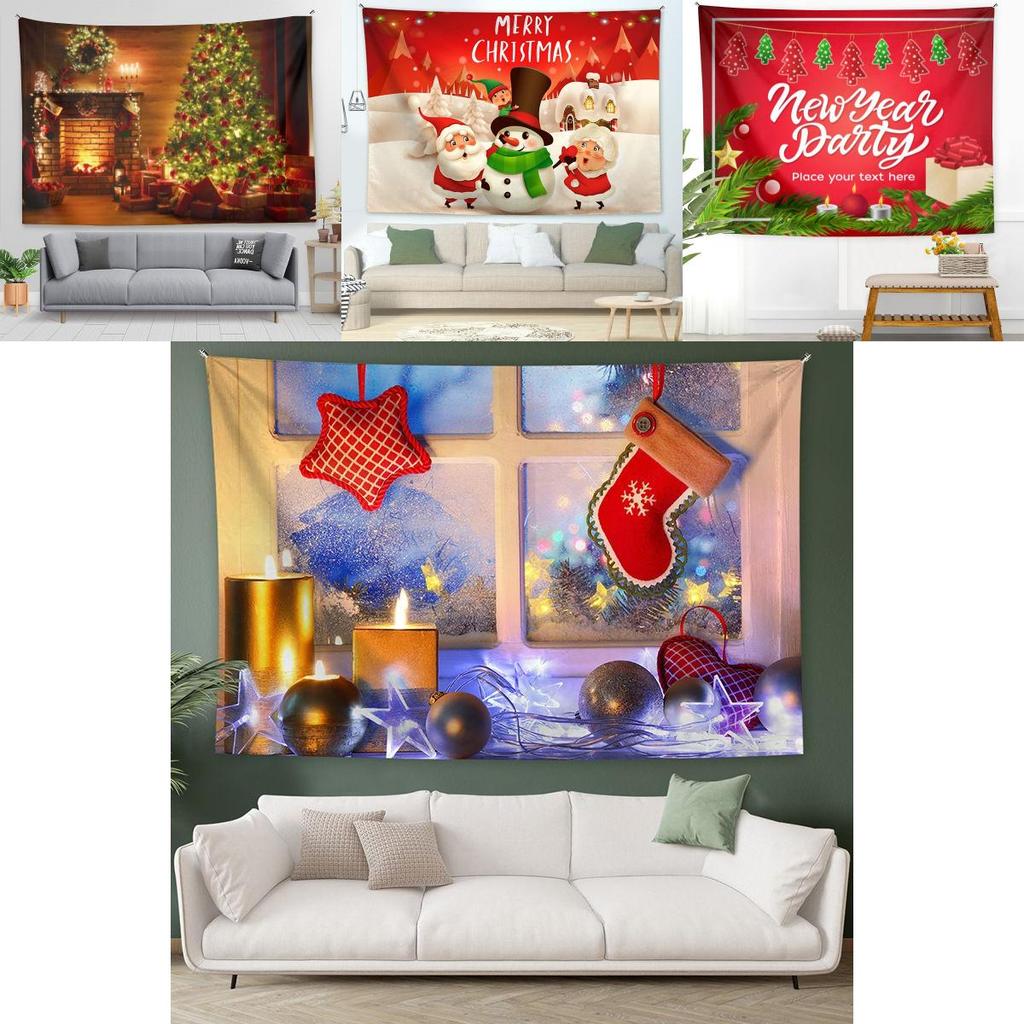 Pano de Fundo de Tapeçaria de Natal Para Decoração de Casa e Adereços de Fotografia