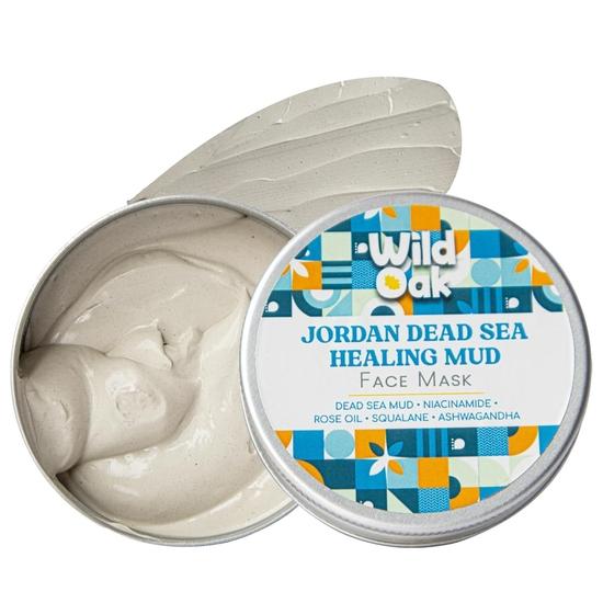 WildOak Dead Sea Mud Face Mask | Detox & Purifying Clay Mask with Niacinamide & Alpha Arbutin | Fights Blackheads, Blemishes & Aging | 100g