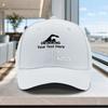 Adjustable Swimming Print Sandwich Cap Lightweight Unisex Hat For Outdoor Weddings Parties