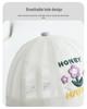 Kids' Embroidered Floral Mesh Bucket Hat - Breathable Outdoor Sun Hat for Students