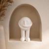 Compact Modern Minimalist Ceramic Figurine Artistic White