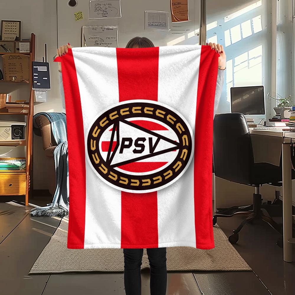 Manta de Franela con Estampado PSV Eindhoven, Alta Calidad, Cómoda para Todas las Estaciones, Decoración del Hogar, Calidez y Confort