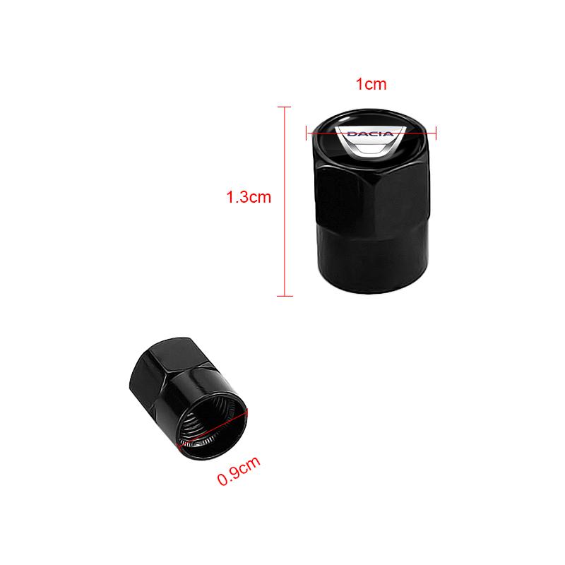 4Pcs Car Wheel Tire Valve Caps Air Stem Covers Accessories For Dacia Duster Logan Sandero Lodgy Dokker Stepway Mcv 2 Solenza GT